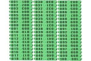 TOHONGADON 100PCS One-Piece Cattle Tags TPU Livestock Animal Tags for Cattle Sheep Goat Pig (Green)