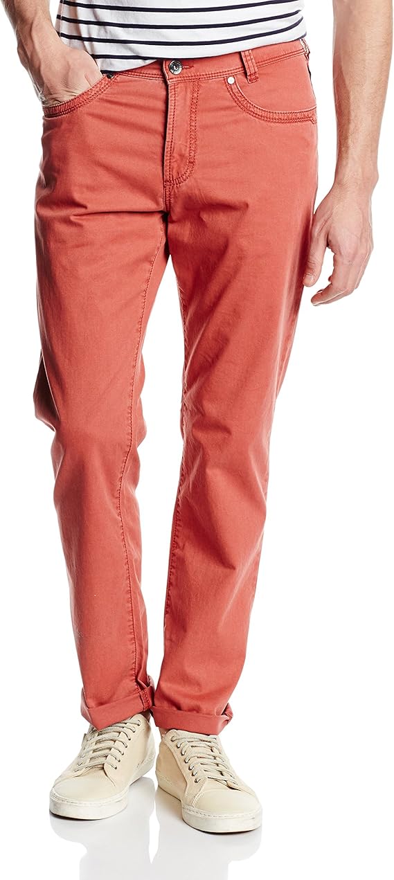 Atelier GARDEUR Men's Nevio-2 Trousers, Red-Rot (Rot 36), 33W / 30L: Amazon.co.uk: Clothing
