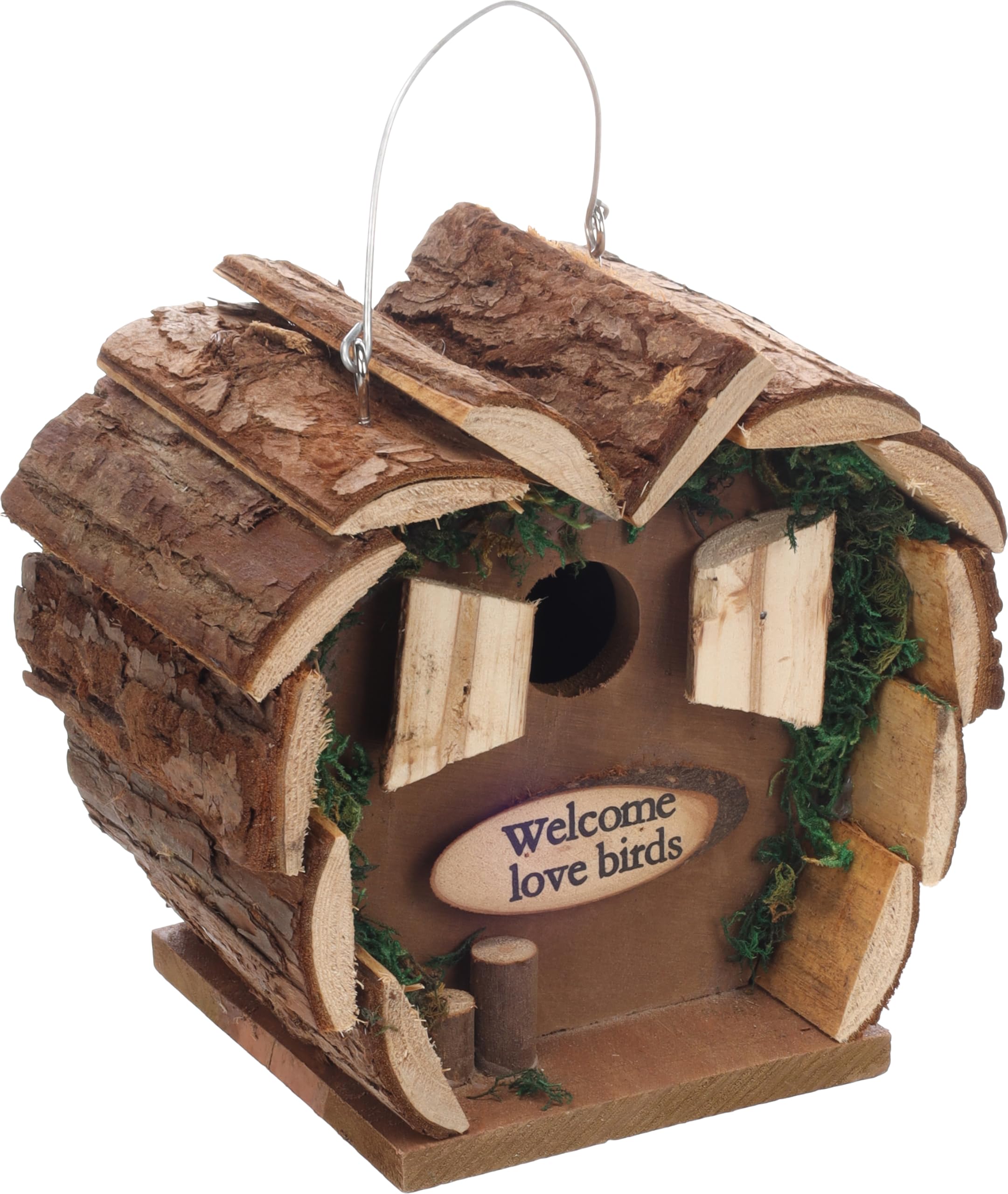 Bird nesting box - Flamingo Cuoero – FSC-Certified Pinewood, Weather-Resistant, Wooden, Ideal for Birds, Perfect for Outdoor Spaces