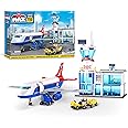 MAX Adventure Airport Playset (720 Pieces) Building Bricks Toys for Kids 6+ Create Vehicles and More UNbox Discover