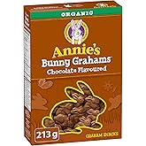 ANNIE'S Chocolate Graham Cookies Snacks, Organic, No Artificial Flavours, No Synthetic Colours, 213 Grams Package of Bunny Sh