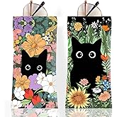 Anikathy 2Pcs Sunglass Eyeglass Glasses Case Soft PU Leather with Cleaning Cloth Cute Glasses Pouch Bag for Men Women Girs