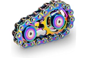 CHILVIL Christmas Stocking Stuffers for Teens Boys Metal Fidget Spinner Toys for Adults Figette Bike Chain Roller Cool Gadgets ADHD Anti Anxiety Stress Relief Items Figet Desk Offices EDC Sensory Gift for Men
