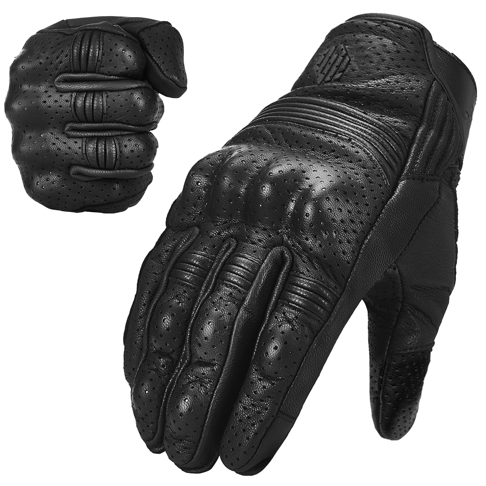 ILM Goatskin Leather Motorcycle Gloves DN01