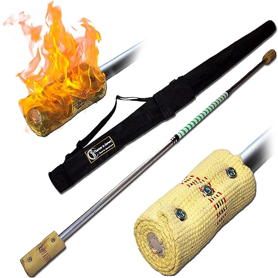 Fire Staffs Fire Staff 1.5m (2 x 100mm Wicks) by Flames