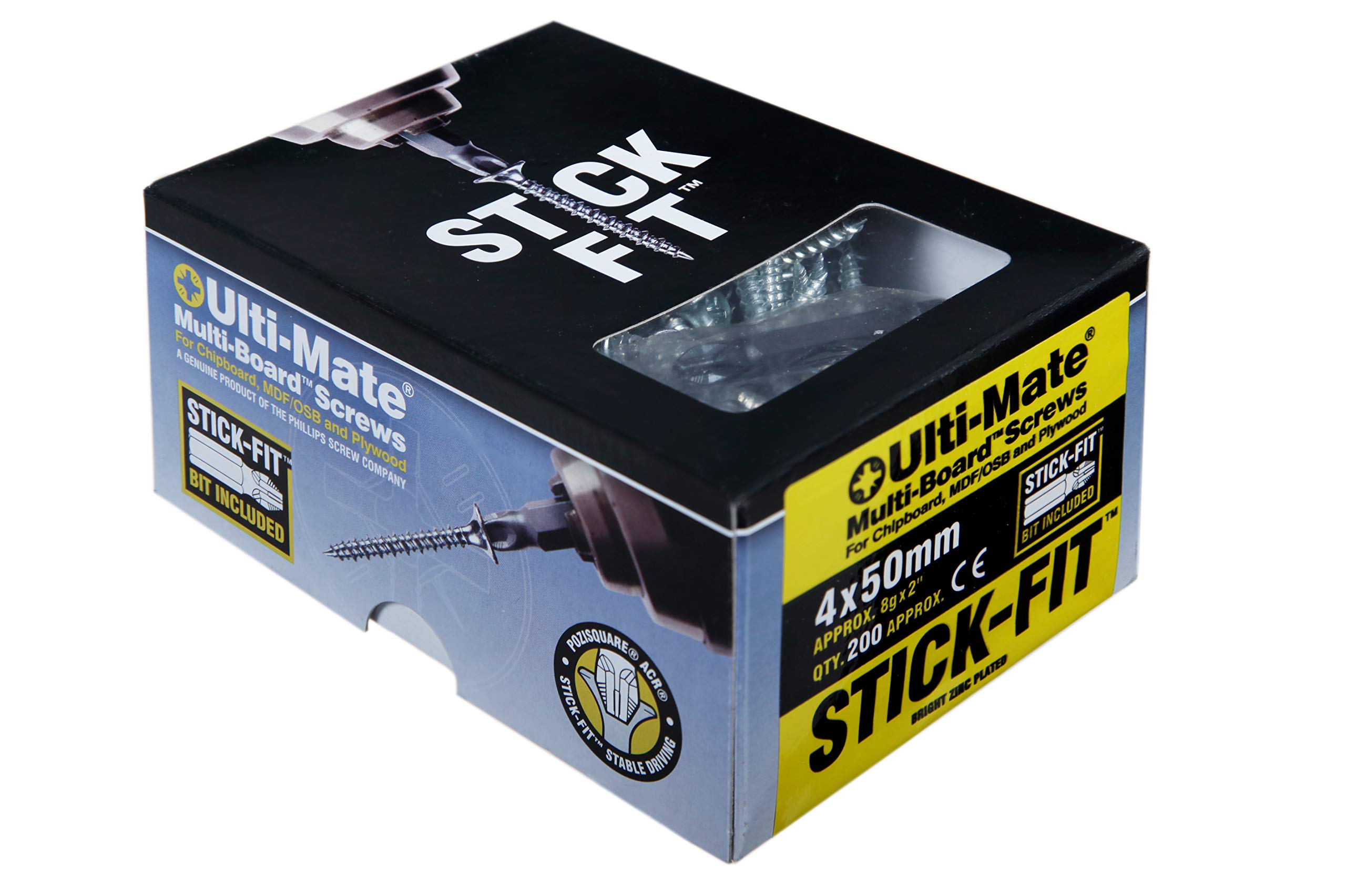 Ulti-Mate MB40050 Multi-Board, Bright Zinc (Silver), 4.0 x 50mm - Box of 200