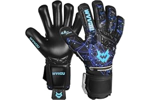 WVVOU Soccer Goalie Gloves for Adults and Youth, High Performance Goalkeeper Gloves with 5 Detachable Finger Saves, Soccer Gloves with 4mm Sticky Latex Palm