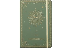 Artfan Ruled Notebook/Journal – Premium Thick Paper Faux Leather Classic Writing Notebook with Pocket + Page Dividers Gifts, Banded, Large, 144 Pages, Hard Cover, Lined (5.8 x 8.4) - Green