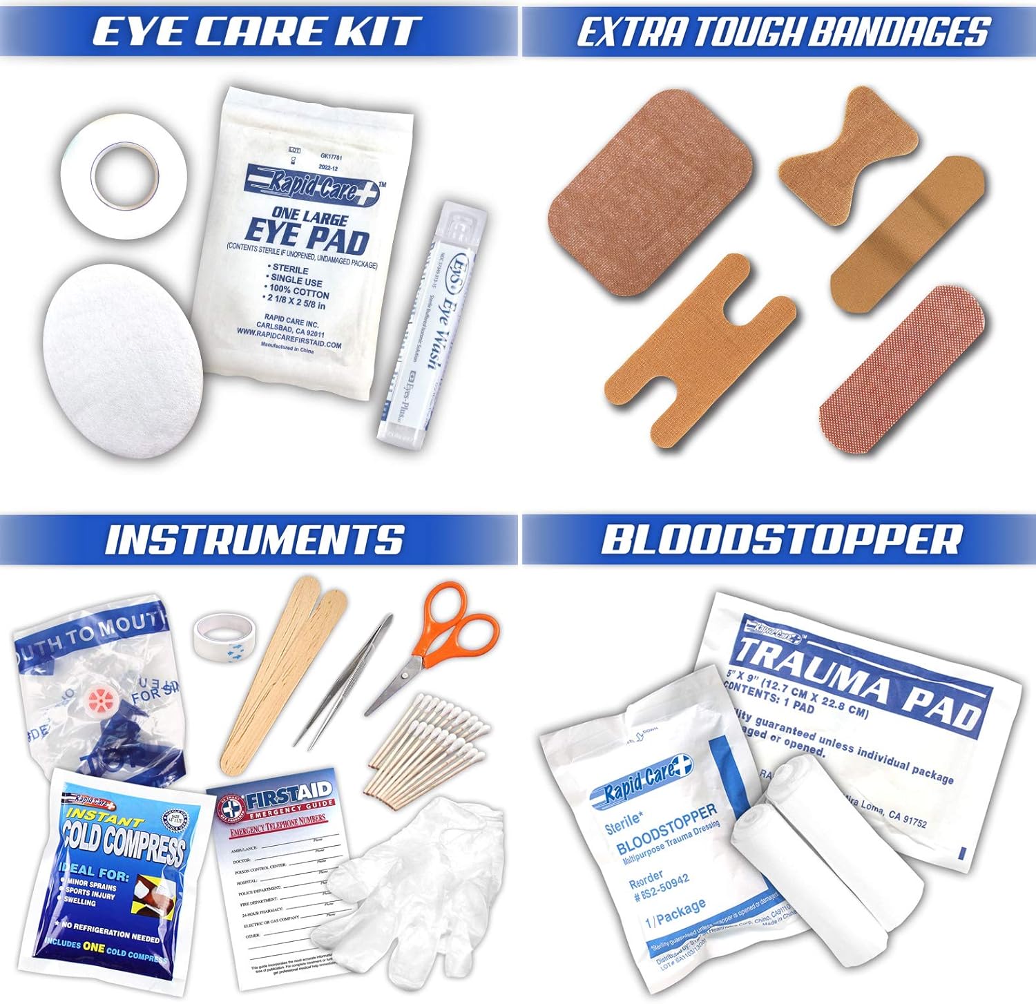Rapid Care First Aid 81131 Premium 25 Person OSHA/ANSI Compliant Unitized First Aid Kit in Detachable Wall Mountable Poly Case: Home Improvement