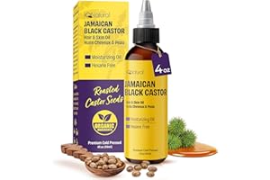 IQ Natural Jamaican Black Castor Oil for Hair and Skin Conditioning, 100% Pure Cold Pressed, Scalp, Nail and Hair Oil - (Unsc