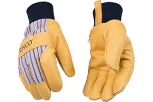 Kinco, 1927KW-L, Lined Premium Grain Pigskin Palm with Knit Wrist, Large