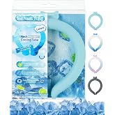 Neck Cooling Tube Wraps Ice Ring Neck Cooler Personal Ice Pack Wrap for Hot Weather Gel Reusable Wearable Gel Cooling for Summer Heat Hot Flashes Freezer Below 64.4℉