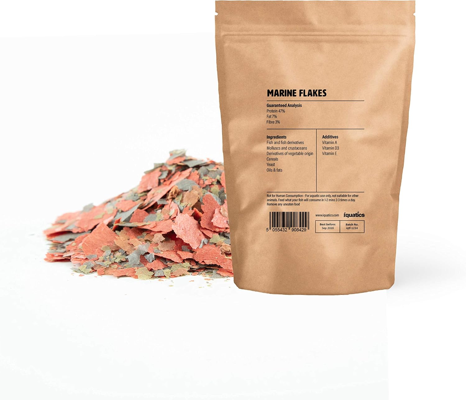 iQuatics Marine Nutritional Perfectly Balanced Fish Food Flakes for all Marine Fish - 100G, 100 g (Pack of 1) - Image 3