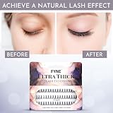 FYNE Individual Eyelashes Black Ultra Short 8mm Volume Cluster Lashes 240 Pcs view 3