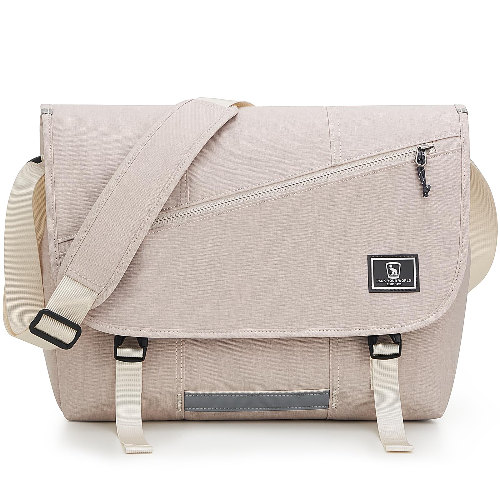 Photo 1 of OIWAS Messenger Bag for Men, 15.6 Inch Laptop Crossbody Bags Women Casual Satchel Shoulder Bag College Travel Office Briefcase (15.6 Inch, White)