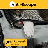 Conlun Cat Carrier Bag Soft-Sided Pet Carrier 4-Sided Mesh Grey M view 4