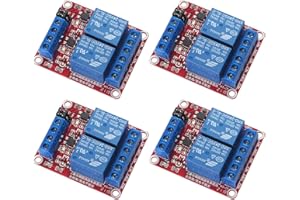 AEDIKO 4pcs Relay Module 24V Relay Board 2 Channel with Optocoupler Support High or Low Level Trigger