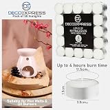 Deco Express Tea Light White Candles 50 Pieces 4 Hour Burn Time view 6