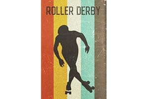 Roller Derby Journal: Cool Rollergirl Silhouette Image Retro 70s 80s Vintage Theme 108-page Journal/Notebook/Training Log To Write In For Derby Girls Coaches Trainers