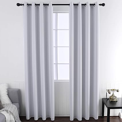Amazon Com Loft Store Greyish White Blackout Curtains Smooth