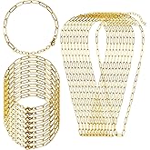 20Pcs Chain Charm Necklace Bracelet Making Kit, Adjustable Paperclip Bracelet necklace chains for charm jewelry making Alloy Link Chains with Lobster Clasps for Women DIY Jewelry Making (Gold)