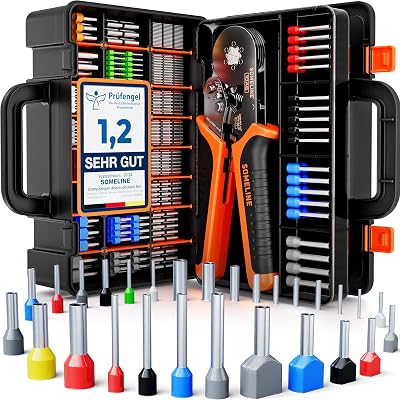 SOMELINE Hexagonal Crimp Tool Kit 28 Types Ferrules 0.25-10 mm² Pliers