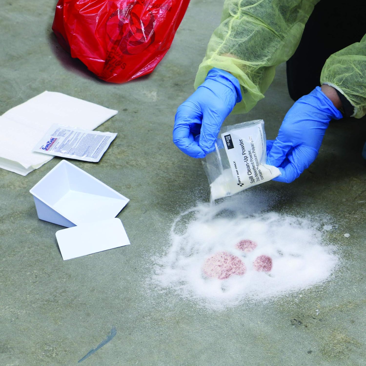 First Aid Only Bloodborne Pathogen/Bodily Fluid Spill Clean Up Kit (214-U/FAO): Blood Bourne Pathogens Kit: Industrial & Scientific