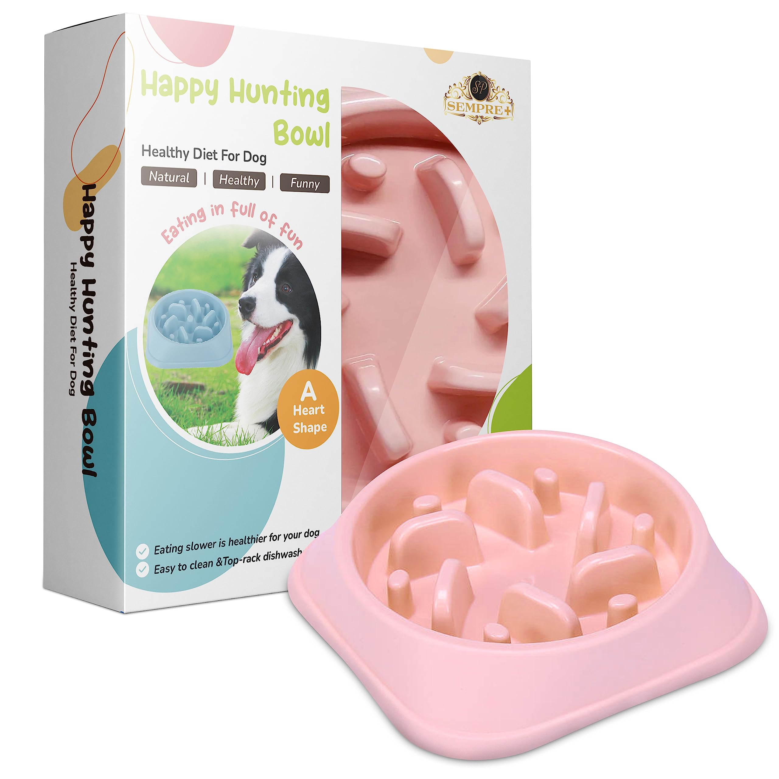 Bowls for Dogs and Cats Ceramic Bowls Raised with Bamboo Holders Ceramic Raised Bowls with Wooden Holders (ANTI-INGOZZAMENTO, PINK)