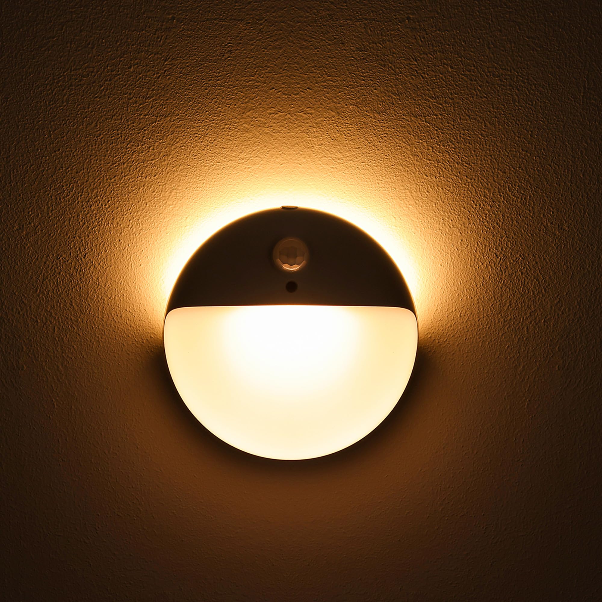 Photo 1 of YUNLEX 2 Pack Stair Lights Indoor, Dimmable Motion Sensor Light Indoor, 2.6" Small Stick on Lights, 3 Light Modes, Portable Battery Night Light for Toilet, Cabinet, Bedroom, Kids, Warm Yellow