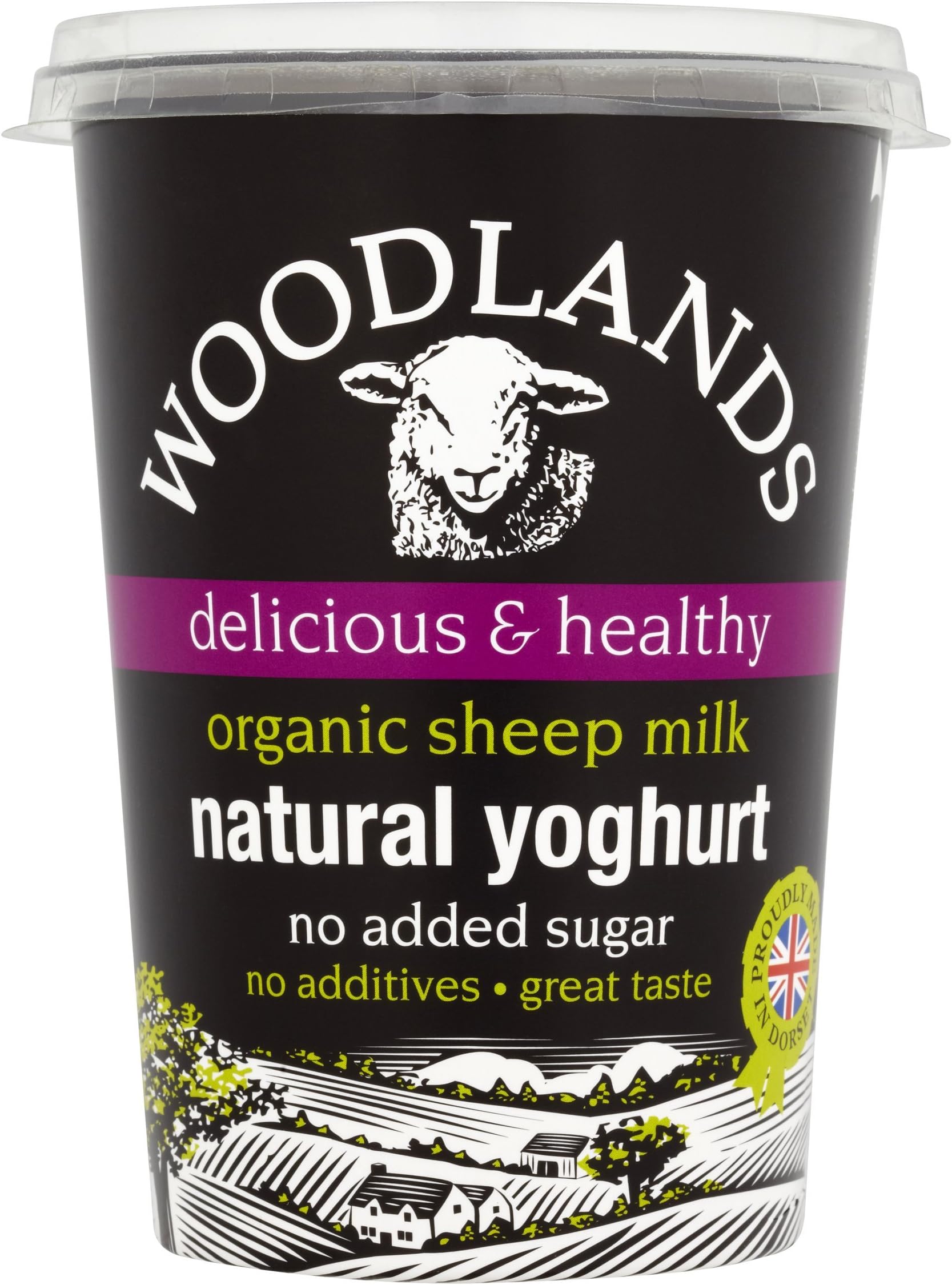 Woodlands Organic Dairy Natural Sheep Milk Live Yoghurt, 450g