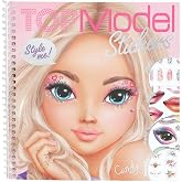 Depesche 13984 TOPModel Face Dress Me Up Sticker Book with 24 Pages Model Portraits for Decorating, Includes 7 Pages Accessory Sticker