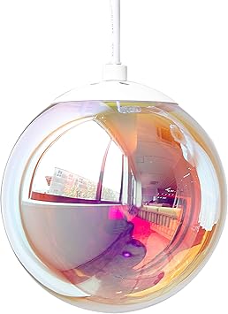 Amazon ベルド Belled シャボン玉 ペンダントライト 天井照明 ガラスシェード おしゃれ 照明器具 室内ライト キッチン 玄関 寝室 トイレ 廊下 レインボー p 124 Rb ベルド Belled ペンダントライト