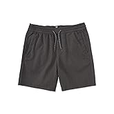 Volcom Boys' Frickin Elastic Waist 15" Chino Short, Charcoal Heather 1, Small
