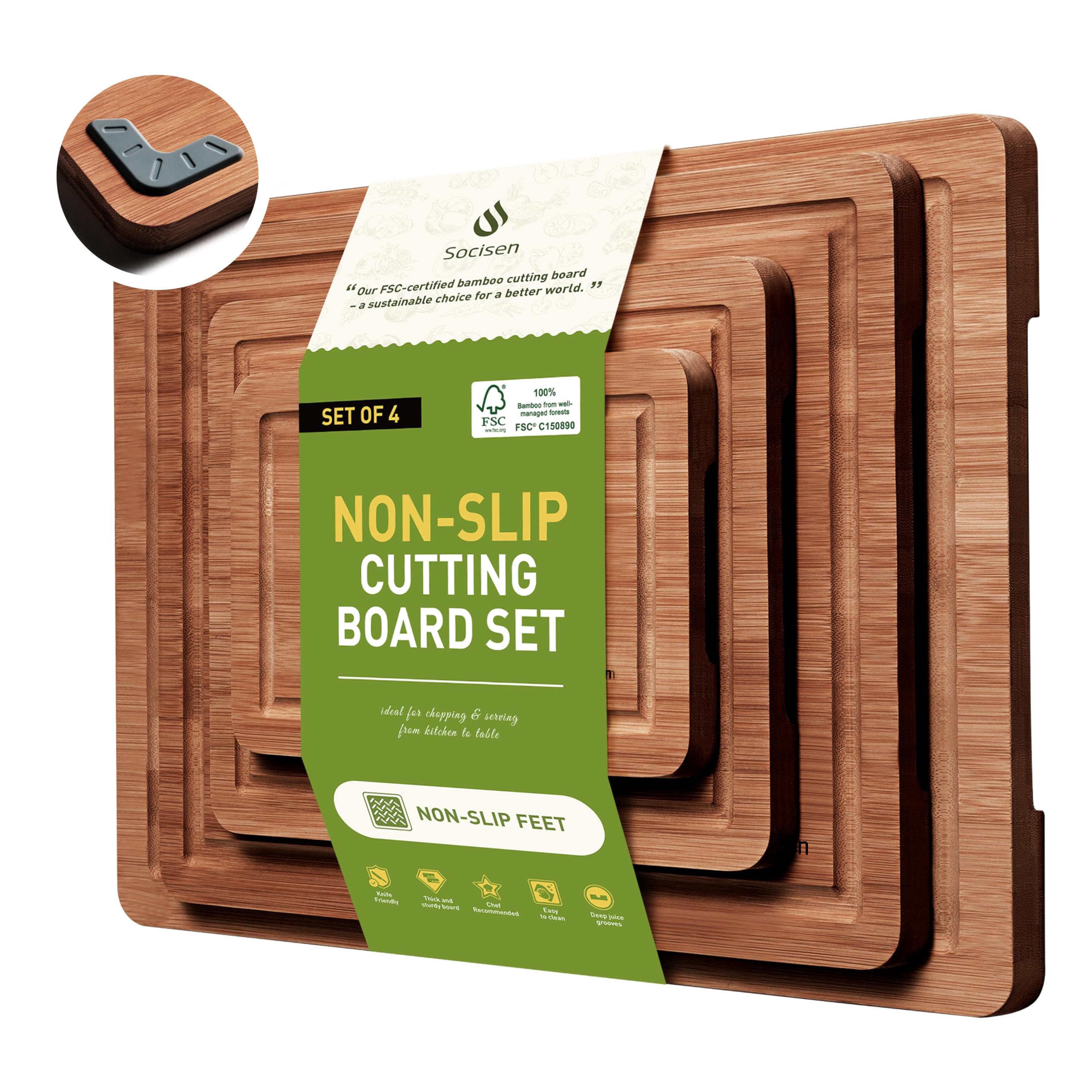 Photo 1 of Bamboo Cutting Board Set Non Slip Feet Over Sink Father Day Dad Parents Papa Stepdad Pappy Poppy Pawpaw Who Want Nothing Everything Future Groom Bride Law Christmas Xmas