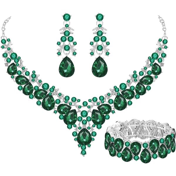 Parure Collier Et Boucles D'oreilles Vintage COUTURE En Strass Et Gripoix - Rare Et D'occasion