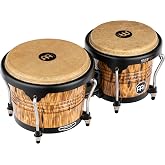 Bongos Hand Drum Set 6.75" and 8" with Hardwood Shells and Tuning Key &mdash; NOT MADE IN CHINA &mdash; Marathon Designer Series, 2-YEAR WARRANTY