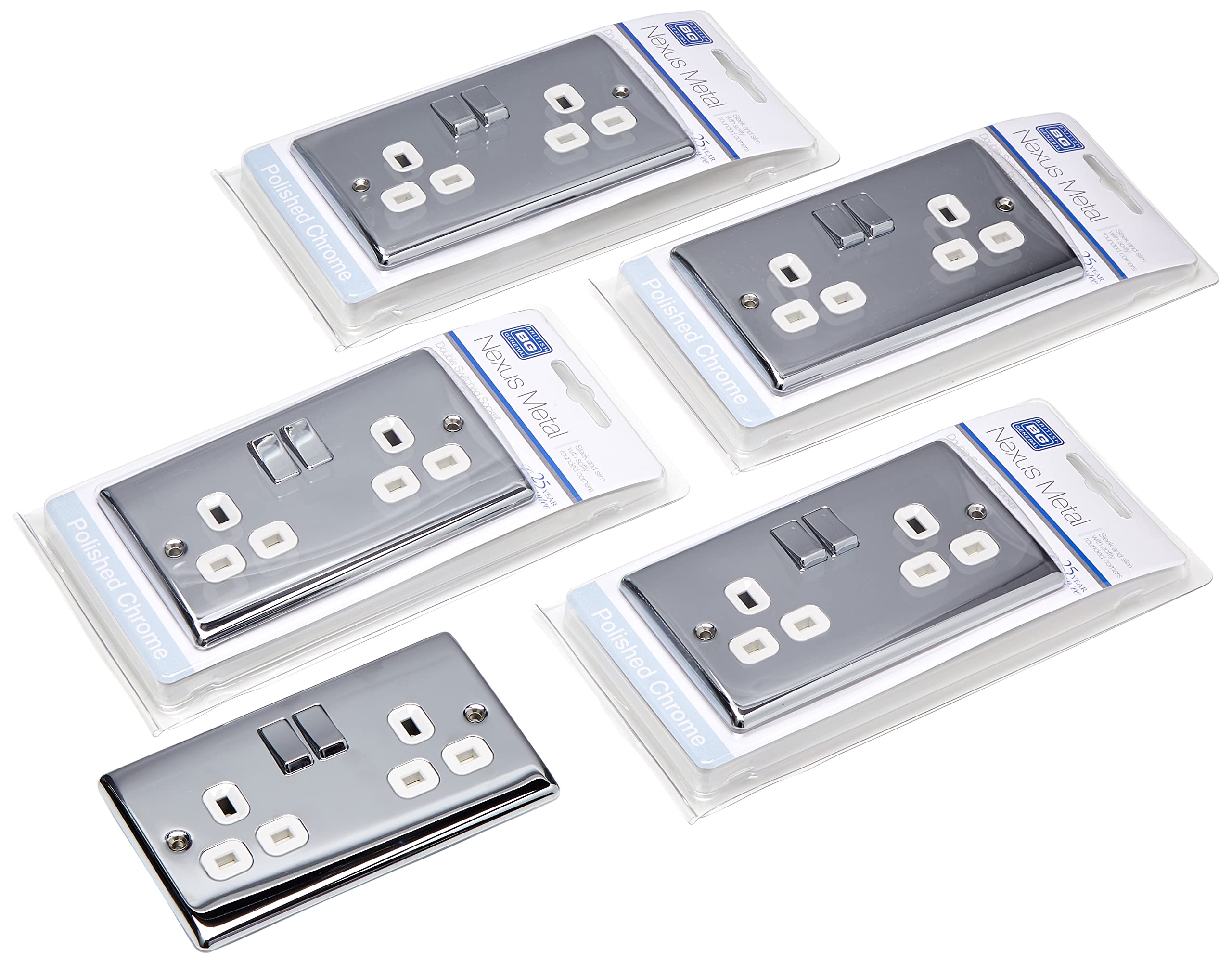 BG-Nexus-Metal SJ-120Y-G4J6 npc22w/5 lead, polished chrome-white insert