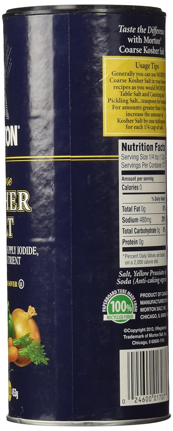 Morton Salt Coarse Kosher Salt, 16 oz : Grocery & Gourmet Food