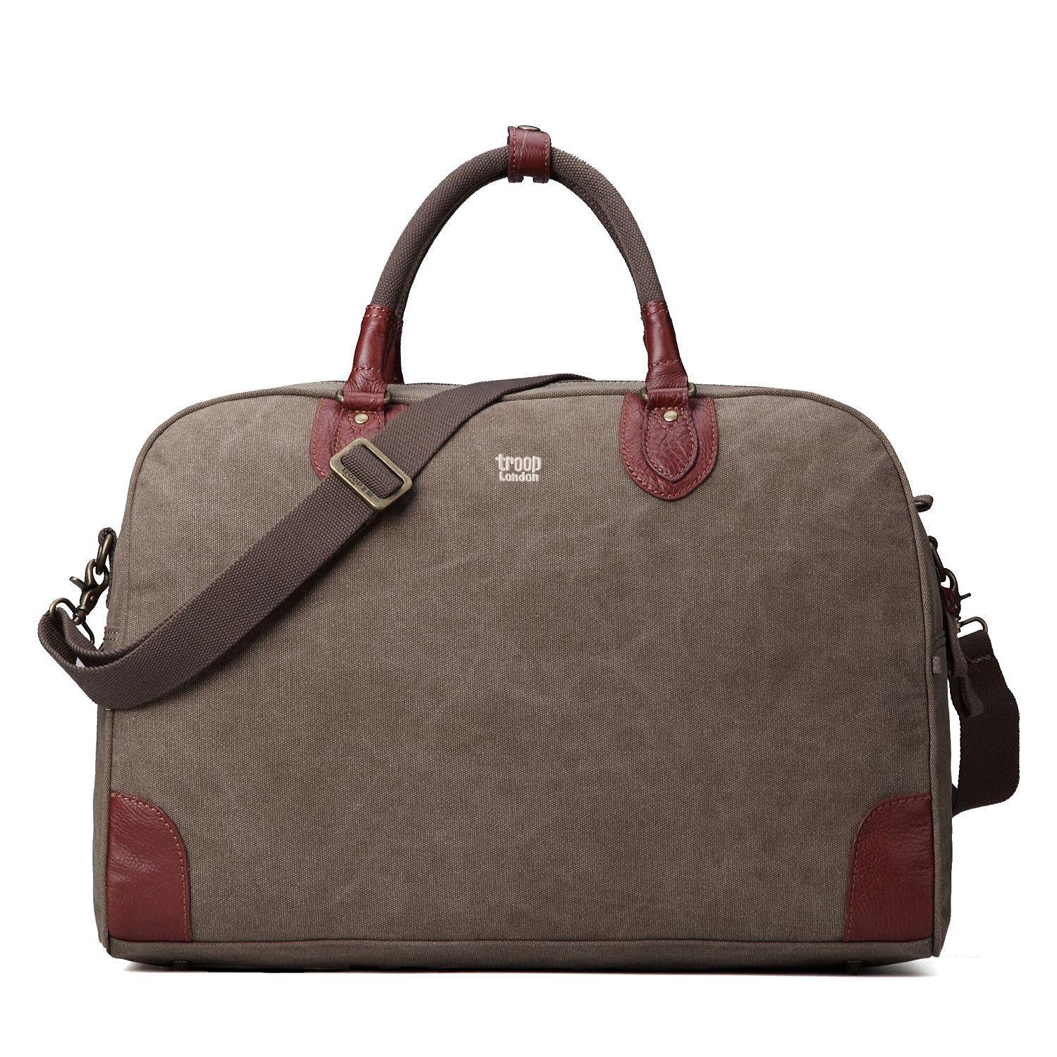 Troop London TRP0263 Classic Canvas Holdall - Large Brown