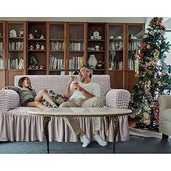 NICEEC Loveseat Slipcover Grey Loveseat Cover 1