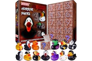 Intever Advent Calendar 2024 - Horror Rubber Duckies - 13 Days of Spooky Countdown with 2 Hidden Figures | Christmas Collecti