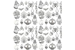 Youdiyla 45Pieces Halloween Series Pendant Jewelry Making DIY Keychain Earrings Pendant Various Design Charms for Jewelry Making Bracelets Necklace (SN48)