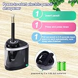 Skaaisont Electric Pencil Sharpener Battery Powered with Container view 6