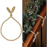 Haute Decor Decorative Garland Twist Ties, 6 Pack, 20 inches (Gold) - Hang Garland, Lights, and Decorations Easily and Secure
