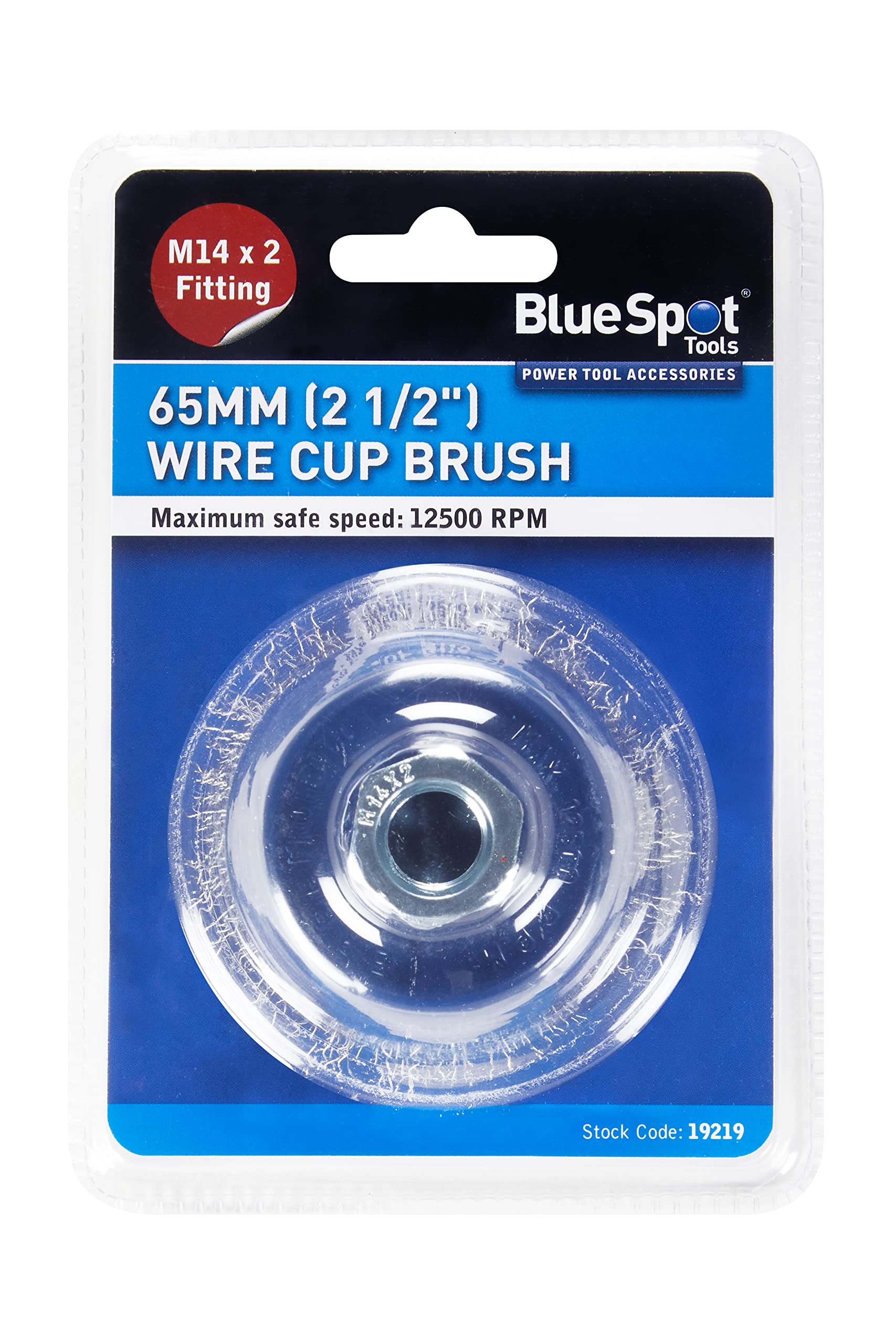 Blue Spot Tools 65mm (2 1/2") M14 x 2 Wire Cup Brush