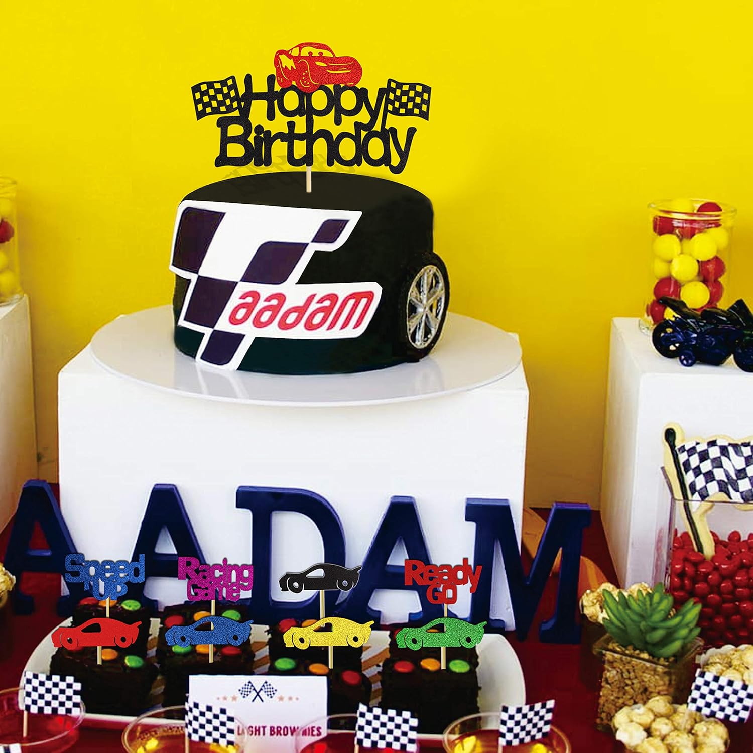 Toys Games Kapokku Set Of 25 Racing Car Glitter Cake Cupcake Topper For Birthday Cake Decoration Chequered Flag Race Car Themed Party Supplies Baby Shower Cars Theme Transportation Theme Party