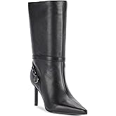 KARL LAGERFELD Women's Sharina Mid-calf Heeled Booties