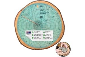 CLPA clearly printed 14" circle center finder tool, protractor, and circle maker tool and compass for woodworking and wood turning. Find the center of timber or dowel with our center finder ruler.