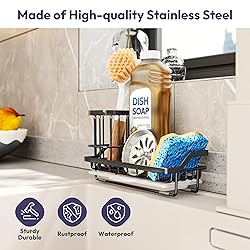 SWTYMIKI Sink Caddy Sponge Holder - Kitchen Sink