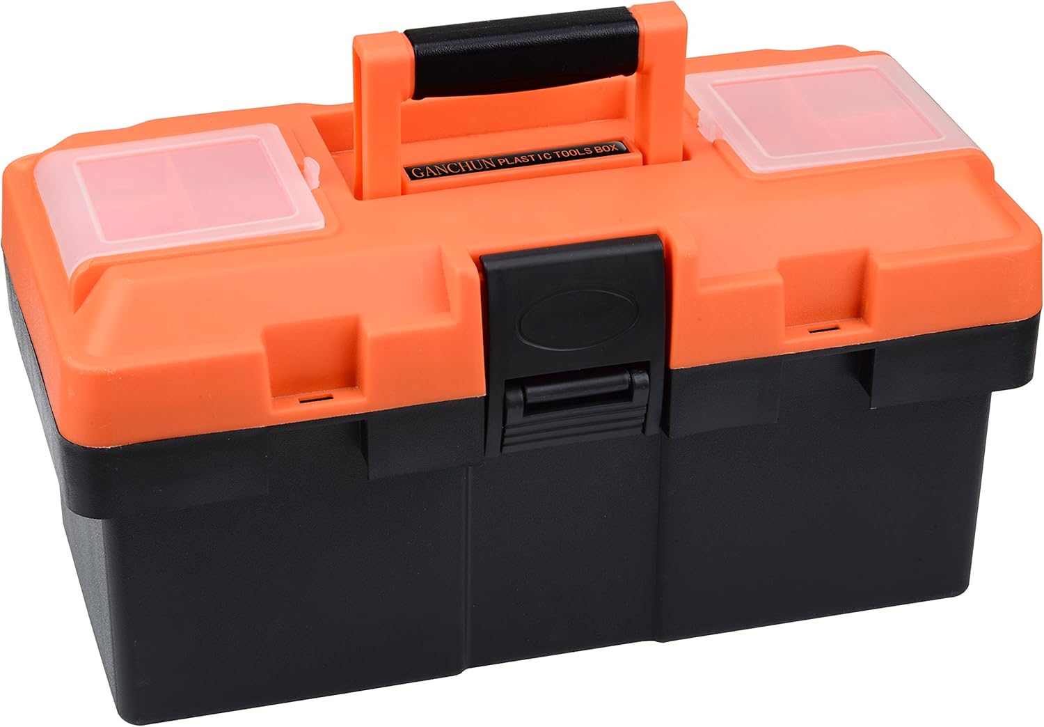 Plastic Tool Box, 14 -inch Portable Tool Box Plastic Toolbox with Removable Tool Tray and Detachable Tool Kit For Craft Storage, Household: Home Improvement